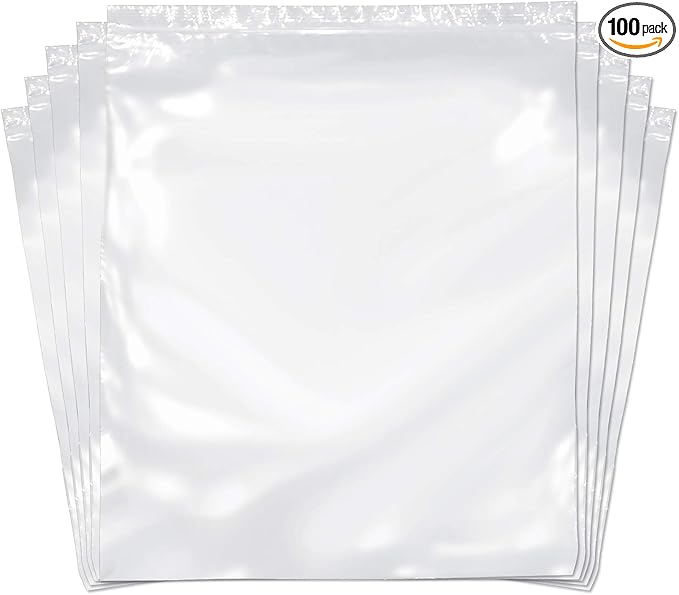 SNL Quality Zipper Lock Extra Large Jumbo Reclosable Clear Disposable Plastic Bags, Strong | 16" X 19" - 2 MIL - 100 Bags