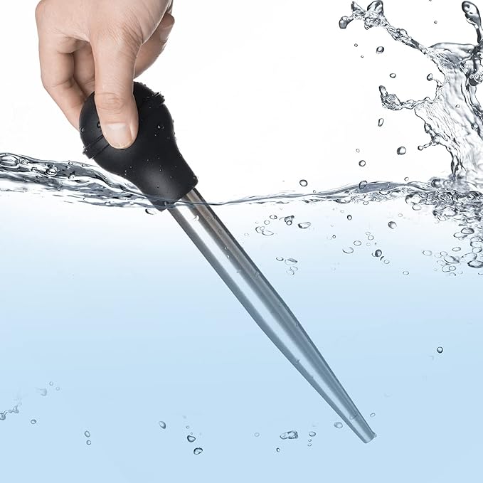 JY COOKMENT Stainless Steel Turkey Baster Baster Syringe for Cooking Meat Injector Set with 2 Marinade Needles 1 Basting Brush1 Cleaning Brush for Home Baking Kitchen Tool,2023 UPDATE