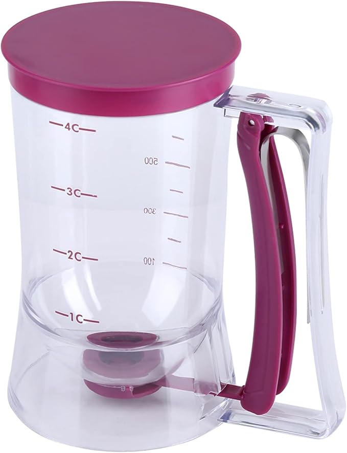 Pancake Batter Dispenser Separator 900mL Manual Cupcake Pancake Waffle Measuring Cup Baking Tool Kitchen Accessory Easy Pour Baking Supplies