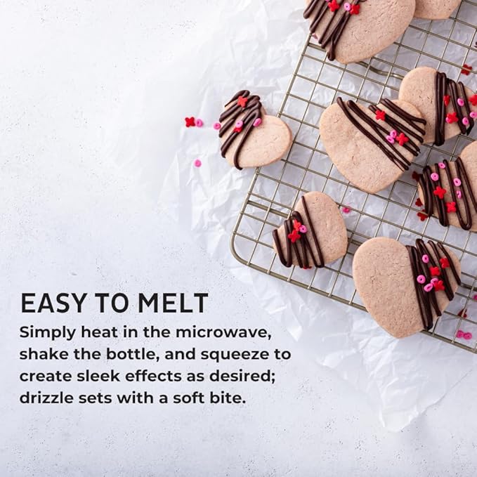 Strawberry-Flavored Cake Drizzle by Chefmaster, Edible Cake Drip Frosting for Decorating, Drip for Cakes, Cupcakes, Cookies, Donuts, 10 oz