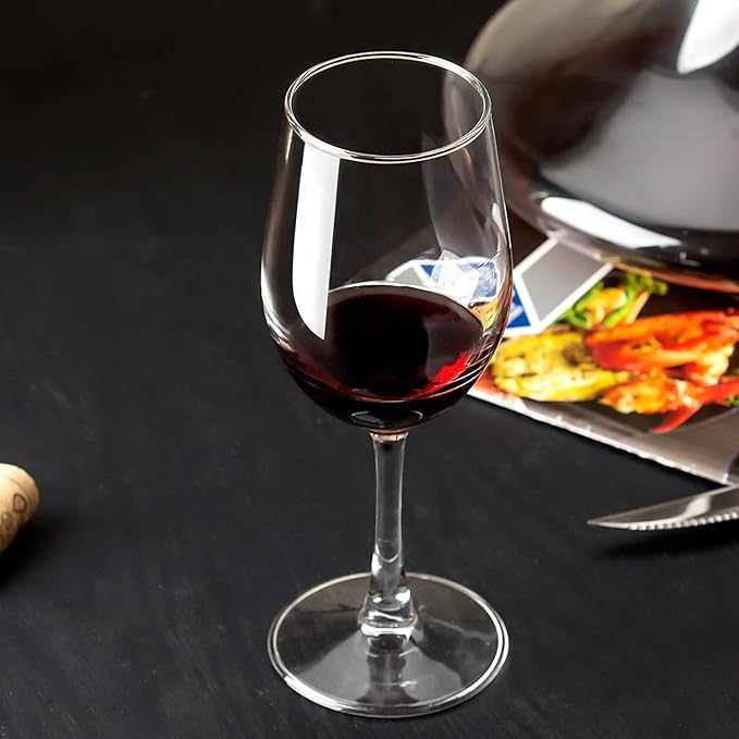 UMI UMIZILI 12 Ounce - Set of 6, All-Purpose Classic Durable Red/White Wine Glasses