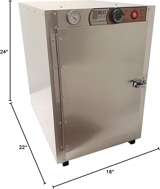 HeatMax 162224 Electric Party Catering Full Size 3.25" Tall Pans Hot Box Food Warmer, The Original and The Best, NSF/UL Certified Great for Schools and Churches - Made in USA with Service, Support