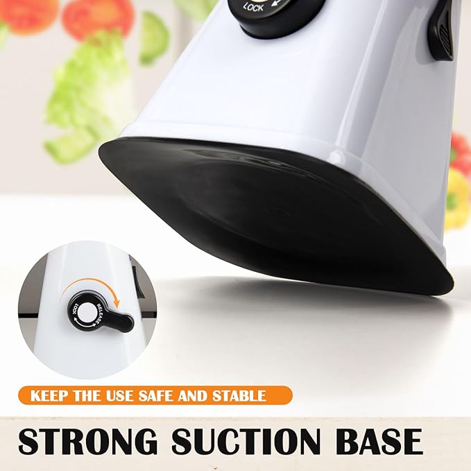 Rotary Cheese Grater Hand Crank, 3 in 1 Blades Vegetable Slicer Cheese Shredder for Vegetable, Nuts, Chocolate, Potato, Practical Kitchen Gadgets