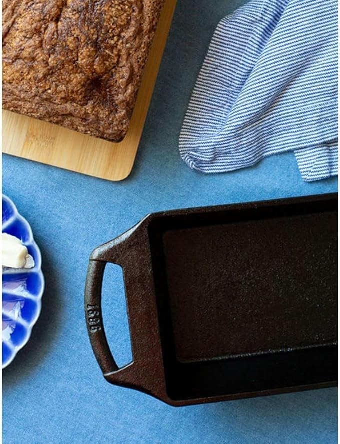 Lodge Cast Iron Loaf Pan 8.5x4.5 Inch, Black