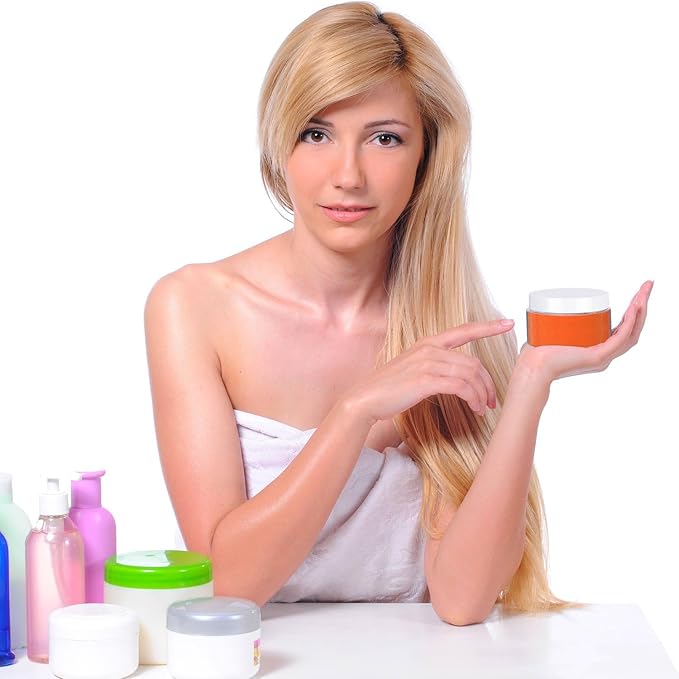 SATINIOR 6 Pack 4 oz Plastic Jars Containers with Lids Wide-mouth Refillable Leakproof Reusable Round Empty Jars for Travel Cosmetic Dry Food Spice Candy Cookie Home Kitchen Organizing(White)