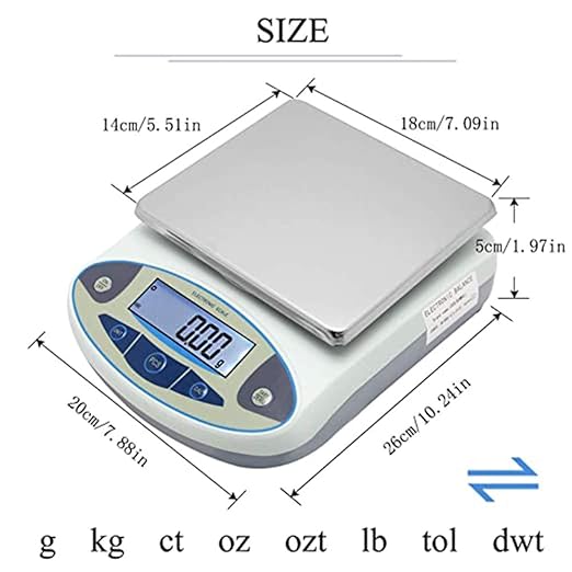 CGOLDENWALL Lab Scale 10kgx0.1g Digital Precision Scale Electronic Balance Laboratory Weighing Industrial Scale Kitchen Counting Scale Scientific Scale Calibrated (10kg, 0.1g)