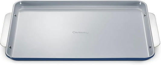 Caraway Non-Stick Ceramic Baking Sheet - Naturally Slick Ceramic Coating - Non-Toxic, PTFE & PFOA Free - Perfect for Baking, Roasting, and More - Large (18" x 13") - Navy