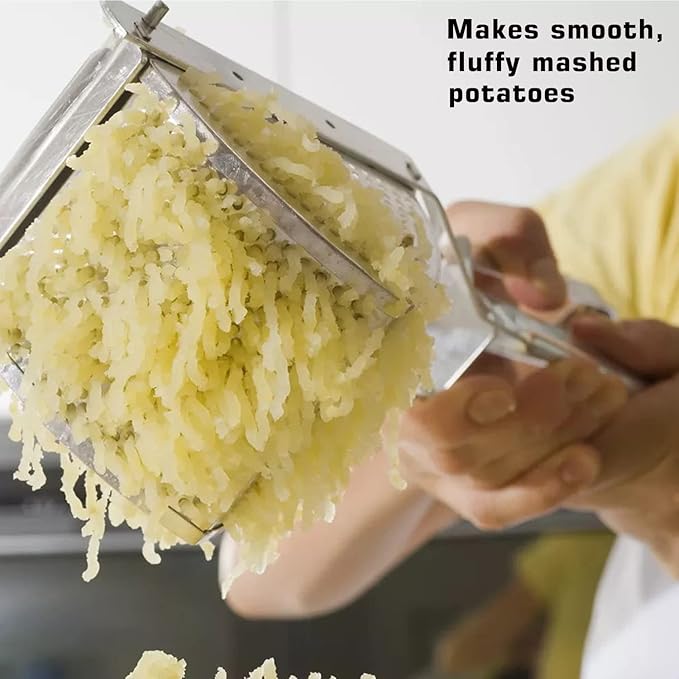Potato Ricer, AITRAI Large 22oz Potato Masher Ricer Heavy Duty Stainless Steel Mashed Potato Masher for Smooth and Fluffy Mashed Potatoes