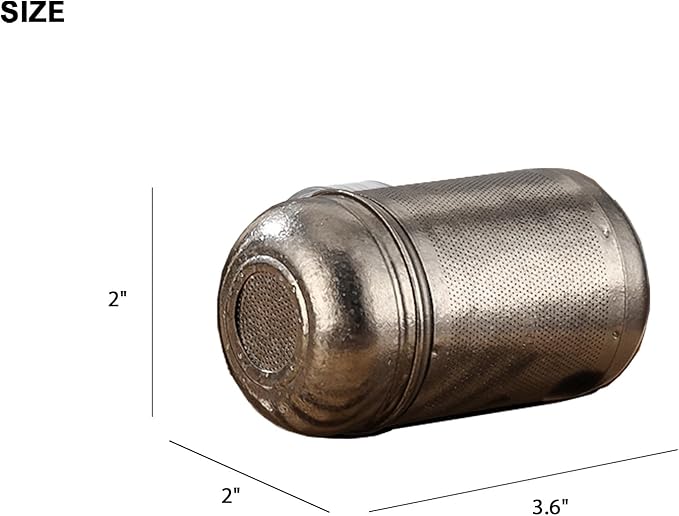 Titanium Tea Infuser for Loose Leaf & Fruit - Extra Fine Mesh Strainer Insert, Screw-Top Lid, Reusable Filter for Herbs, Lemon, Cucumber, Coffee & Spices