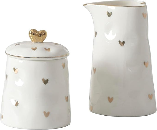 Heart To Heart Sugar Bowl & Creamer Set