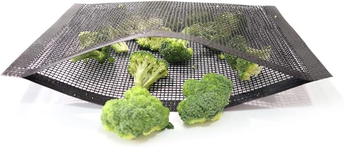 Bluedrop Non Stick Mesh Bag For Grill PTFE Toaster Oven Bags Barbecue Pockets Sheets Pack of 2