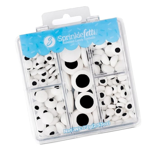 Sweets Indeed Candy Eyeballs, Halloween Edible Eyes, Assorted Variety, Perfect for Cake Decorations, Baking, Ice Cream, Cookies, Cupcake Topper, 2.53 ounces (Candy Eyeball Tacklebox)
