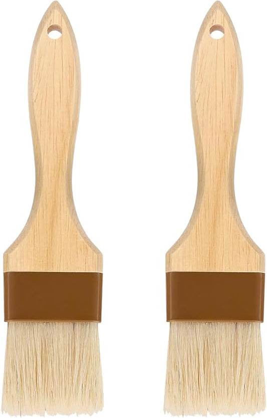 Pastry Brush,Basting Brush for Cooking,Natural Boar Bristle Pastry Brush for Baking,Not Shed Cooking Brush for Oil and Sauce,Butter Brush,Food Brushes,Baster,Egg Wash Brush Kitchen Gadgets(1.5 inch)