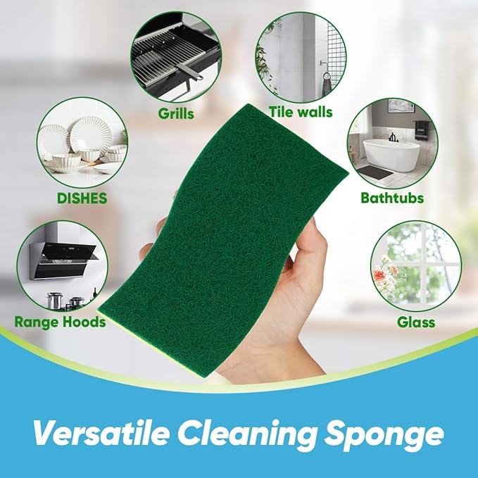 AIDEA Sponges Kitchen, XL Heavy Duty Dish Sponge, Cleaning Dish Scrubber Sponge for Home and Kitchen, Extra Large Cleaning Supplies for Pots, Pans, 6 Pack