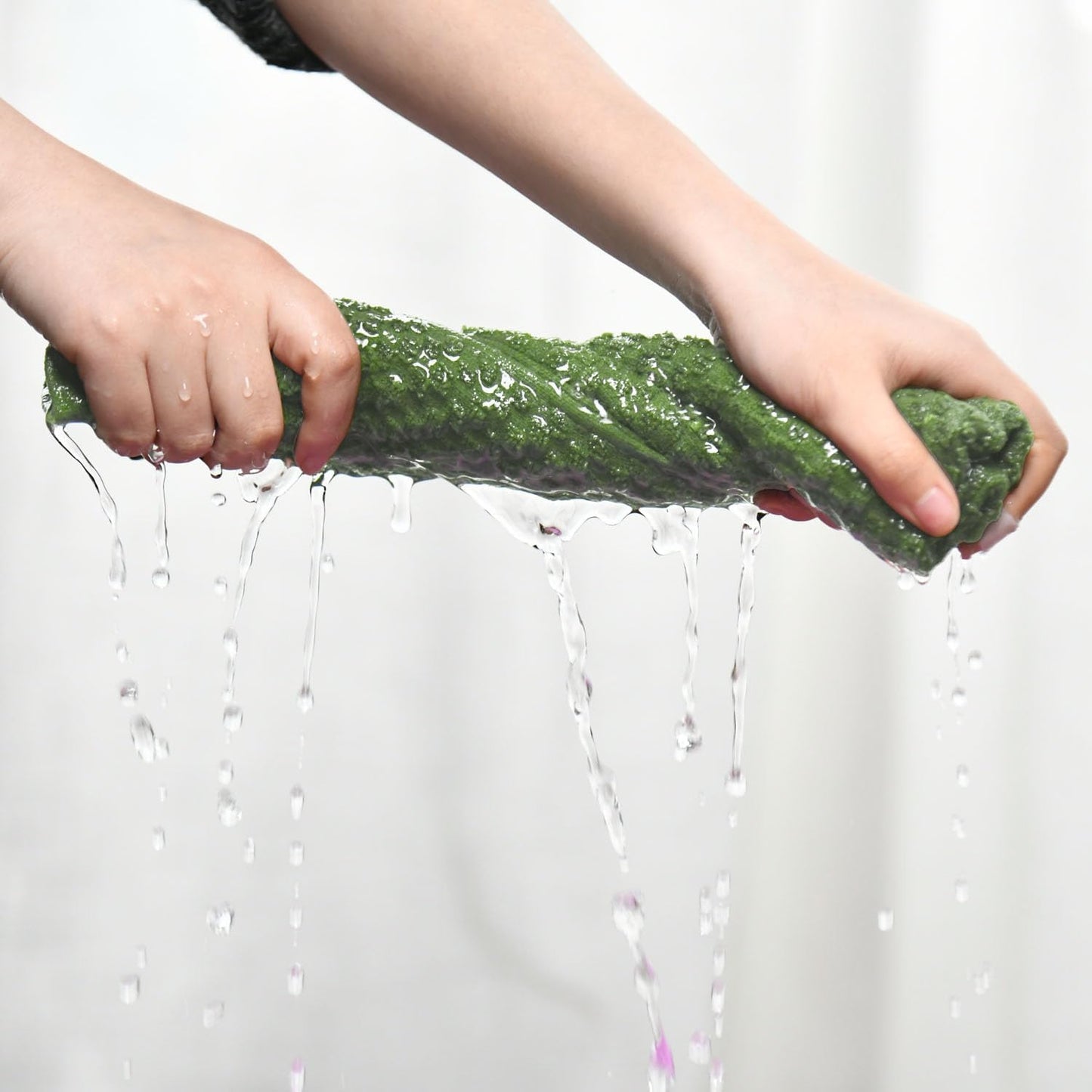 Artoid Mode Ring Spun Cotton Green Dishcloth Kitchen Towels, 12x12 Inch Ultra Soft Absorbent Quick Drying Household Cleaning Kitchen Rags Set of 6