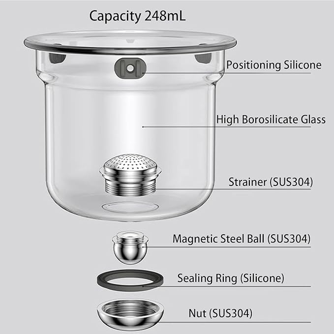 Enchanti Tea Pot, Witchcraft Magic Glass Teapot with Infuser Strainer and Lid for Loose Leaf Tea Herbal, Magnetic Water Separation Tea Maker Kettle with Cups Clear Enchantipot (1000ml)