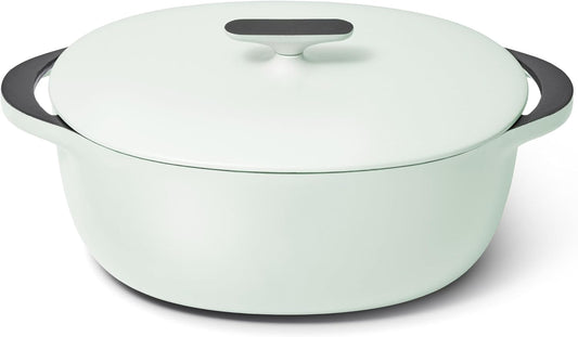 Caraway Enameled Cast Iron Dutch Oven - 8qt Dutch Oven With Lid - 3 Layer Enamel Coating - No Seasoning Required - Compatible With All Stovetops - Oven Safe - No Forever Chemicals - Light Mist