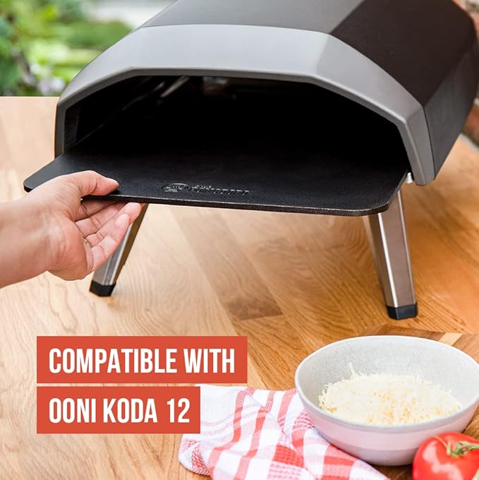 Chef Pomodoro Pizza Steel for Oven 13 Inch 1/4 Inch Thick, Baking Steel for Oven, Grill, Sourdough Bread, Baking Stone for Oven With Lifting Holes 13" X 13" (33.6 x 33.6 cm)