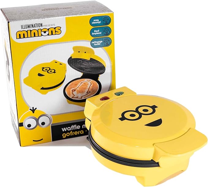 Uncanny Brands Minions Kevin Waffle Maker- Iconic Minion on Your Waffles - Waffle Iron