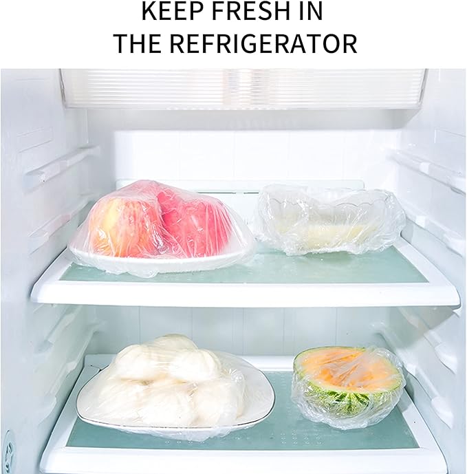 Homelove 300pcs Plastic Bowl Covers Food Cover Dish Covers, Reusable Elastic Stretch Fresh Keeping Bags, Kitchen Dining Plate Bread Proofing Food Storage Covers, Universal Kitchen Plastic Wrap