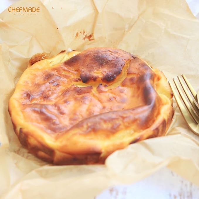 CHEFMADE Mini Round Cake Pan Set, 6-Inch 4Pcs Non-Stick Round Cake and Loaf Bakeware for Oven and Instant Pot Baking (Champagne Gold)