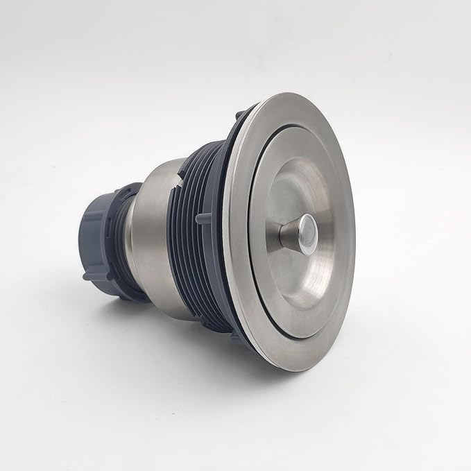 3-1/2-Inch Kitchen Sink Drain Strainer Assembly Kit, GZILA Deep Waste Basket Strainer with Sealing Lid Sink Stopper, 304 Stainless Steel Brushed Nickel