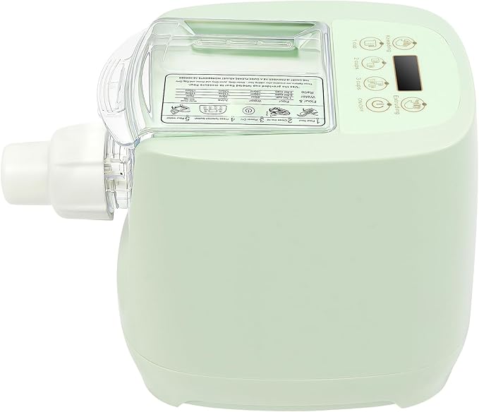 110V 260W Green Electric Pasta Maker Machine,Automatic Roller Noodle Maker Dumpling Skin Dough Machine with 13 Molds for Home Kitchen Use