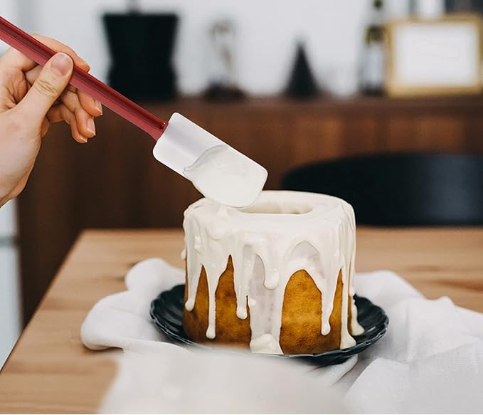 15 PCS Commercial Grade Silicone Spatulas Heat Resistant, 9.5-Inch Silicone Rubber Spatulas, Commercial Silicone Rubber Spatulas for Baking, Nonstick & BPA-Free