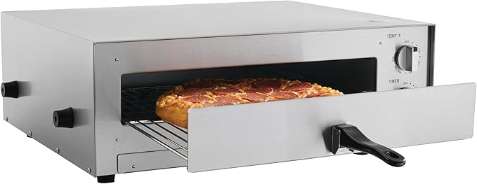 Kratos 29M-036 16" Commercial Electric Countertop Pizza Oven, 120V, 1700 Watts, Stainless Steel Pizza Oven for Restaurants, Cooks Pizzas Up to 16" Diameter