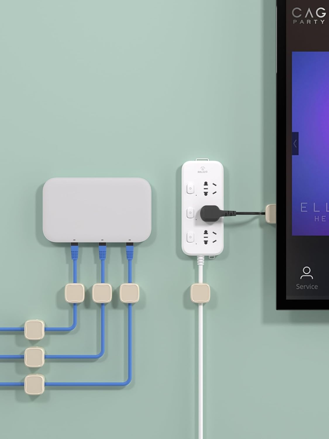 Magnetic Cable Clips, Adjustable Cord Holder Management, Adhesive Wire Keeper Organizer for Home Office Desk Phone PC Car Wall Desktop Nightstand Appliance (9-Pack Beige)