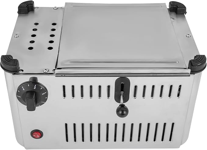 4 Slice Toaster with Wide Slots Commercial Toasters for Restaurant Pop-up Bread Baking Machine 1650W Stainless Steel Toaster Countertop for Toast, Sandwiches, Meatloaf
