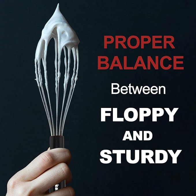 3 Packs Stainless Steel Whisk Set - Balloon Whisk, Anaeat Thick Stainless Steel Wire ＆ Strong Handles, Egg Beater for Cooking, Blending, Whisking, Beating and Stirring (8.5"+10.5"+12")