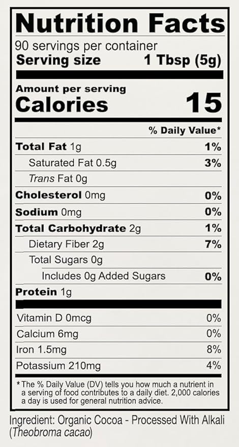 Anthony's Organic Culinary Grade Cocoa Powder, 1 lb, Dutch Processed Baking Cocoa, Gluten Free, Non GMO, Keto Friendly