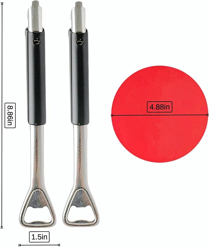 Jar Opener - 2 in 1 Adjustable Stainless Steel Jar Opener for Seniors with Arthritis - Lid Opener and Bottle Opener set with Jar Opener Gripper Pad