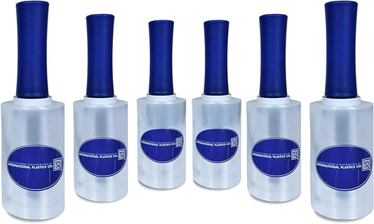 International Plastics Co. 6 Pack of 5" Plastic Stretch Film Wrap with Rotating Handles 1000 feet Each 500% Stretch Ability