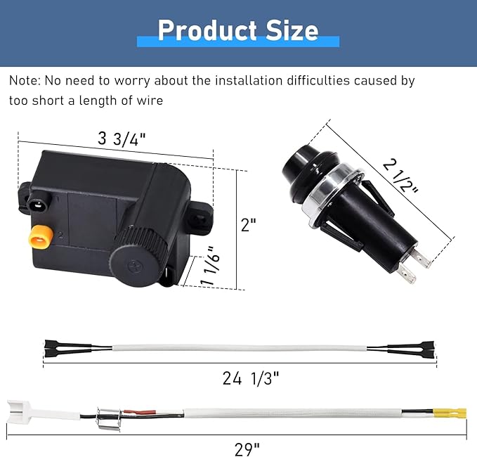 Criditpid Grill Replacement Parts for Weber Spirit I/II 200 with Front Control, 7635 Flavorizer Bars, 69785 Grill Burner Tubes & 7642 Grill Igniter Kit for Weber Spirit E210, E220, S210, S220 Grills.