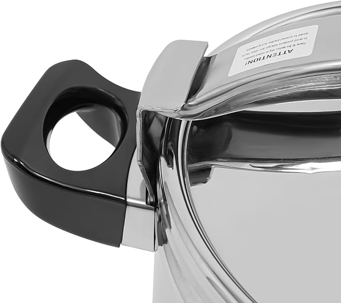 9.5 Quart Pressure Cooker Stainless Steel Pressure Canner, Large Capacity, Commercial Pressure Cooker Clamp On Type, Single Valves for Family or Commercial Use