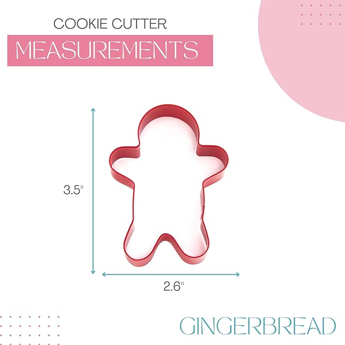 Cookie Cutter Kingdom, Christmas Cookie Cutters, Cookie Cutters Shape, Mold for Cakes Biscuits and Sandwiches (Christmas Gingerbread)