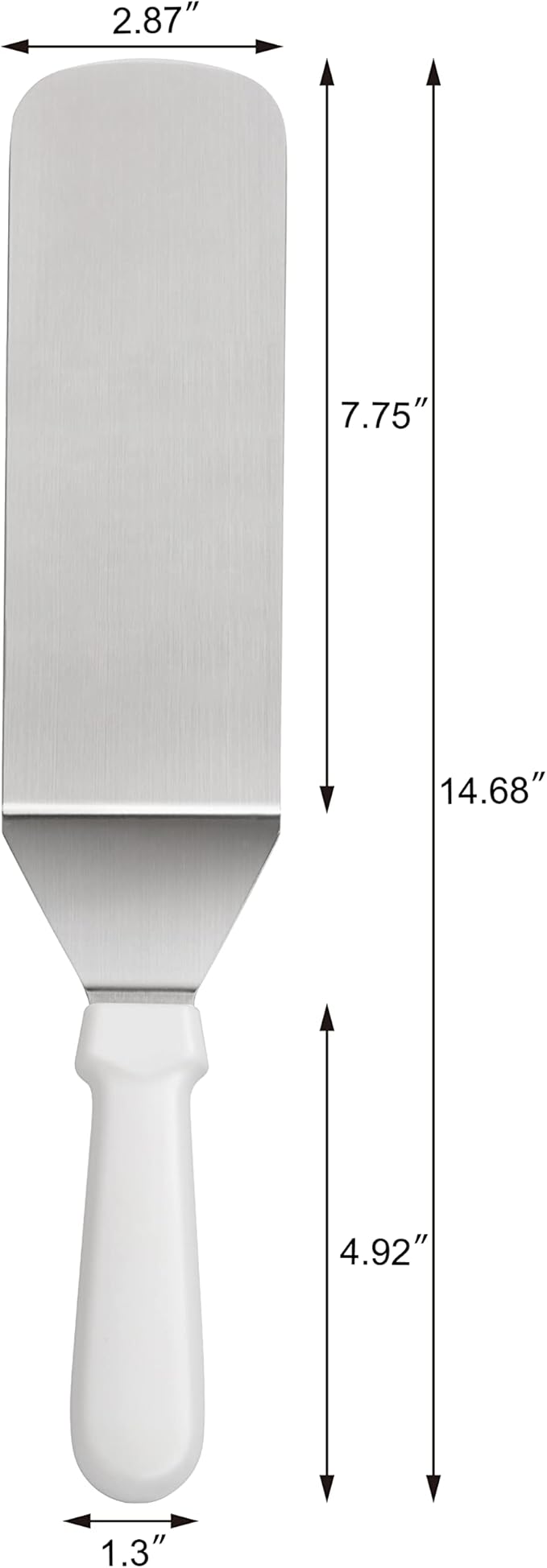 New Star Foodservice 36213 Plastic Handle Flexible Grill Turner/Spatula, 14.5-Inch, White