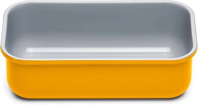 Caraway Non-Stick Ceramic 1 lb Loaf Pan - Naturally Slick Ceramic Coating - Non-Toxic, PTFE & PFOA Free - Perfect for Pound Cakes, Breads, & More - Marigold