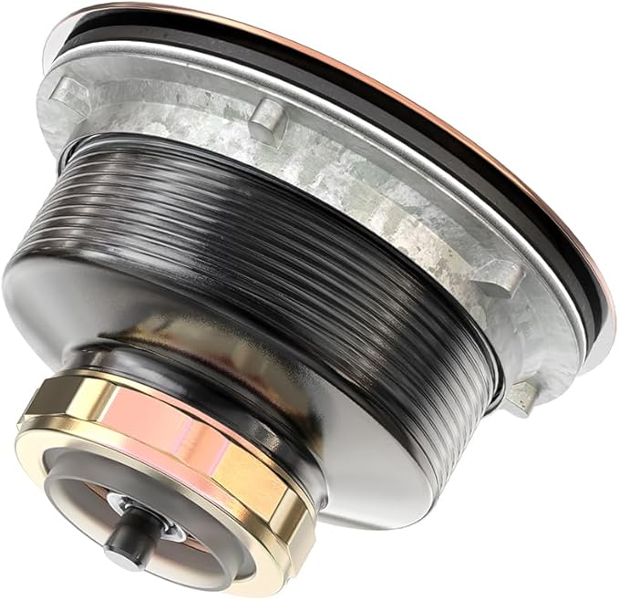 KONE Copper Sink Drain 3.5 Inch Kitchen Sink Drain Assembly Stainless Steel Sink Strainer Sink Stopper Antique Copper Basket Strainer for 3-1/2 Inch Commercial Kitchen Sink