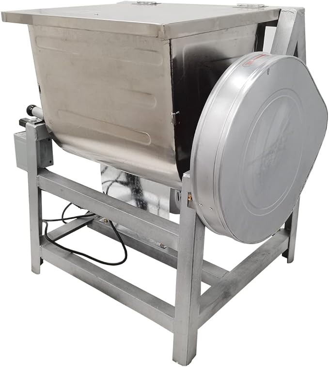 Commercial Dough Mixer, 15KG Stand Spiral Food Flour Mixer Dough Kneading Machine with 15.5 x 12 x 14inch Bowl Size and 90 Degree Tilt for Schools, Restaurant, 110V ﻿