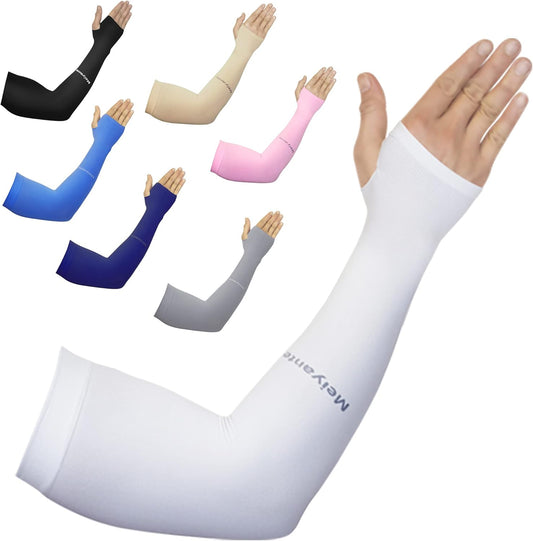 Arm Sleeves for Men Women Work 1 Pair UV Sun Protection UPF Long Sleeves Tattoo Cover Up Sleeves to Cover Arm Sleeves Cooling