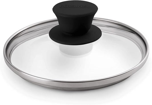 Cuisinel Glass Lid - 6"-inch/15.24-cm/158mm - Compatible with Lodge - Fully Assembled Tempered Replacement Cover - Oven Safe for Skillets Pots Pans - For Any Cookware: Cast Iron, Stainless, Non-Stick