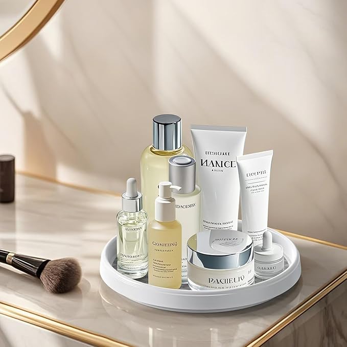 Lazy Susan Turntable Organization for Kitchen Storage, Cabinet Organizer for Pantry,Countertop,Vanity,Table 10 Inch,Rotating Tray Organizing Spice Rack,Fridge,Bathroom,Makeup,Non-Skid