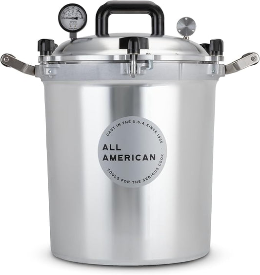 All American 1930: 30qt Pressure Cooker/Canner (The 930) - Exclusive Metal-to-Metal Sealing System - Easy to Open & Close - Suitable for Gas or Electric Stoves - Made in the USA