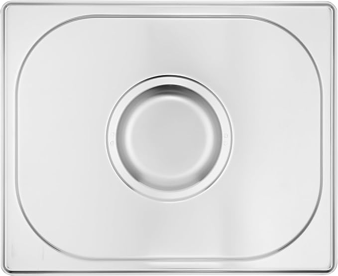 BIRDROCK HOME Stainless Steel Steam Table Pan Lids - Restaurant and Catering Supplies - 24 Gauge Steel - Perfect for Meal Prep, Cooking, and Food Storage Container - 6 Pack, Fits 1/2-Size Hotel Pans