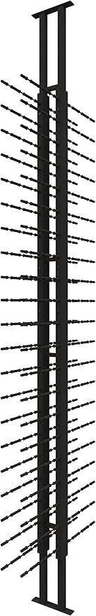 Ultra Wine Racks Floor-to-Ceiling Mount Display (2 Side, Triple Deep, Black, Holds 126 Wine Bottles) - Modern Metal Wine Storage for Wine Cellars, Home Bars, Kitchens, & Dining Rooms