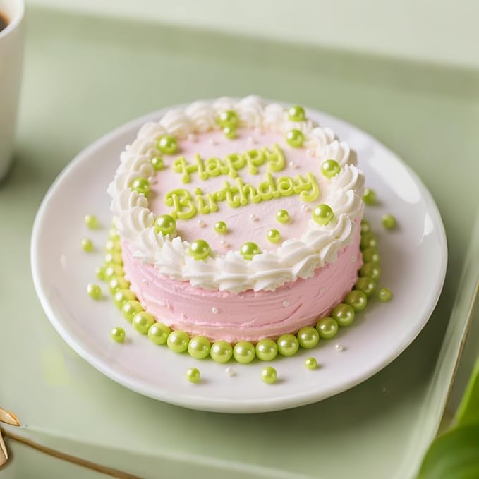 Edible Green Pearl Sprinkles,Halloween Mix Size Sugar Sprinkles,130g/4.58oz,Baking Edible Candy,Cake Decorations,Cupcake Toppers,Cookie Decorating Donuts Ice Cream Toppings,Birthday Wedding Party Valentines Christmas Supplies