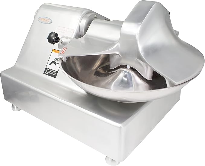 Hakka Commercial 5.5 L Multifunction 15in Meat Bowl Cutter Mixer and Buffalo Chopper Food Processor Heavy Duty Food Mixing Meat Grindering Meat Chopping Machine